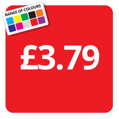 £3.79 Printed Price Sticker - 25mm Square