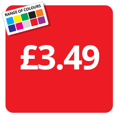 £3.49 Printed Price Sticker - 25mm Square