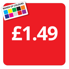 £1.49 Printed Price Sticker - 25mm Square