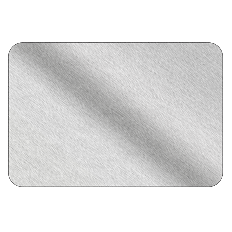 Rectangle - Brushed Silver Vinyl - Printed Labels & Stickers - StickerShop