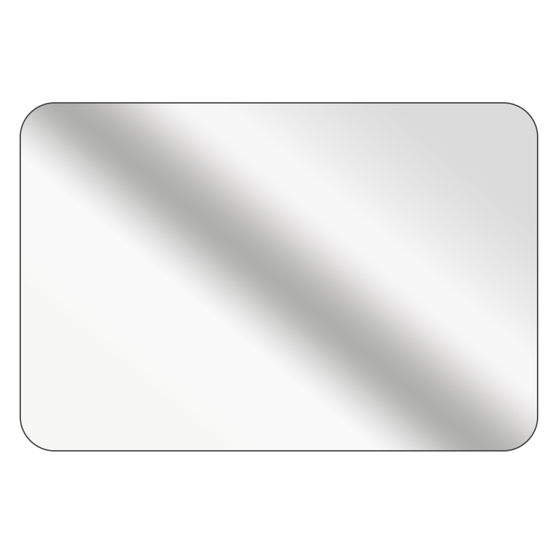 Rectangle - Mirrored Silver Vinyl - Printed Labels & Stickers - StickerShop