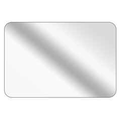 Rectangle - Mirrored Silver Vinyl - Printed Labels & Stickers