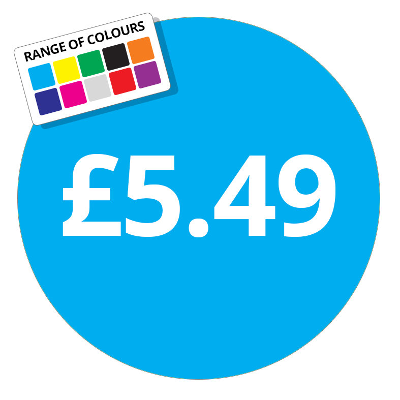 £5.49 Printed Price Sticker - 37mm Round Dark Blue