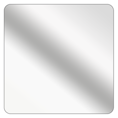 Square - Mirrored Silver Vinyl - Printed Labels & Stickers