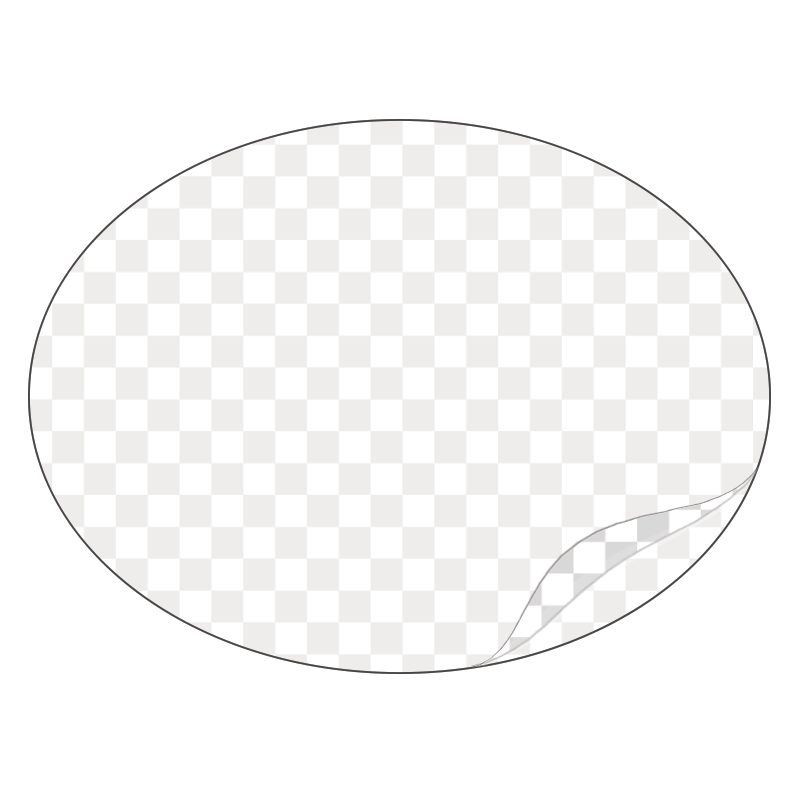 Oval - Clear Laminated Vinyl - Printed Labels & Stickers - StickerShop