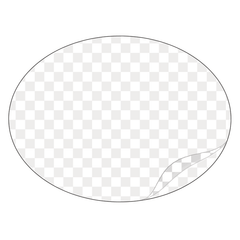 Oval - Clear Laminated Vinyl - Printed Labels & Stickers