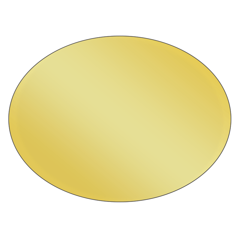 Oval - Metallic Gold Vinyl - Printed Labels & Stickers - StickerShop