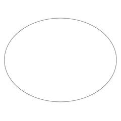 Oval - White Window Cling - Printed Labels & Stickers