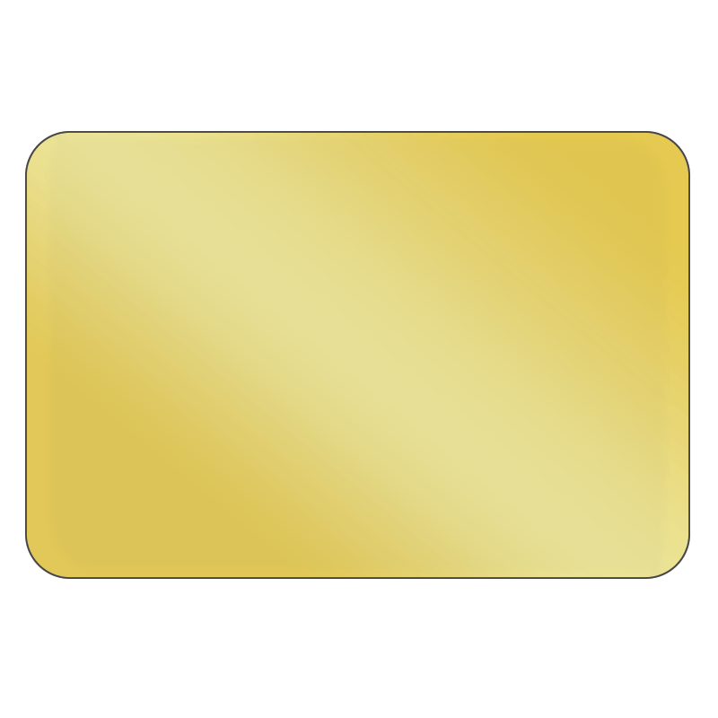 Rectangle Metallic Gold Vinyl Printed Labels Stickers