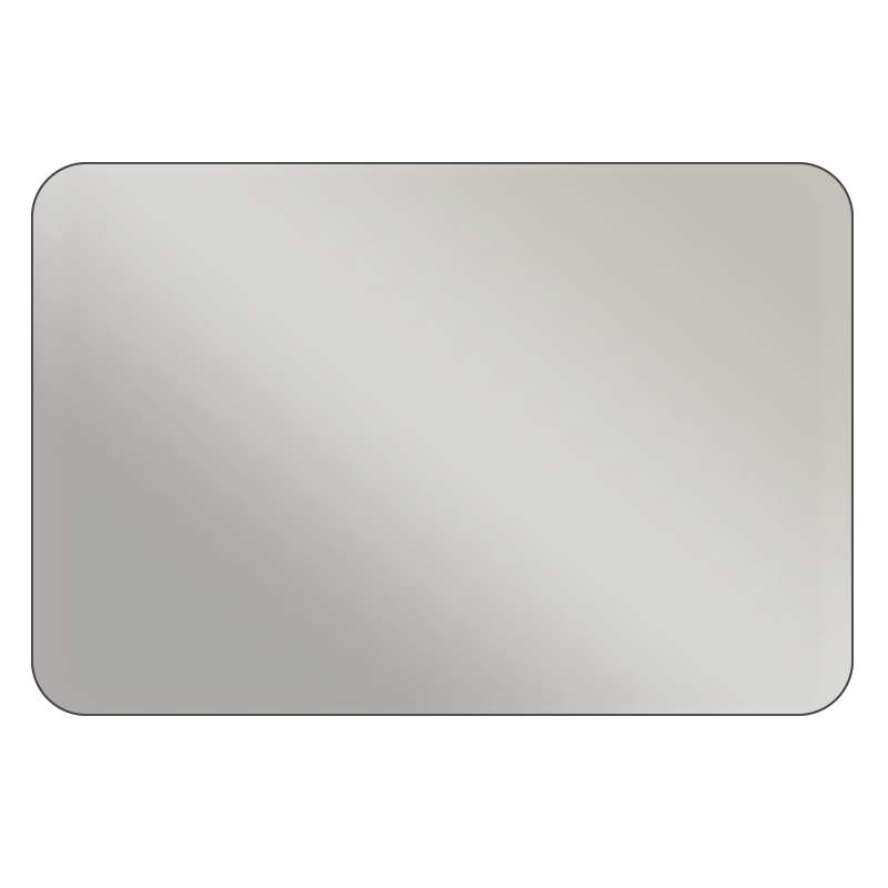 Rectangle - Metallic Silver Vinyl - Printed Labels & Stickers - StickerShop