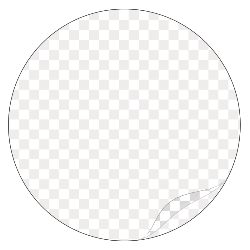 Round, Clear Durable Laminated Vinyl - Printed Labels & Stickers - StickerShop