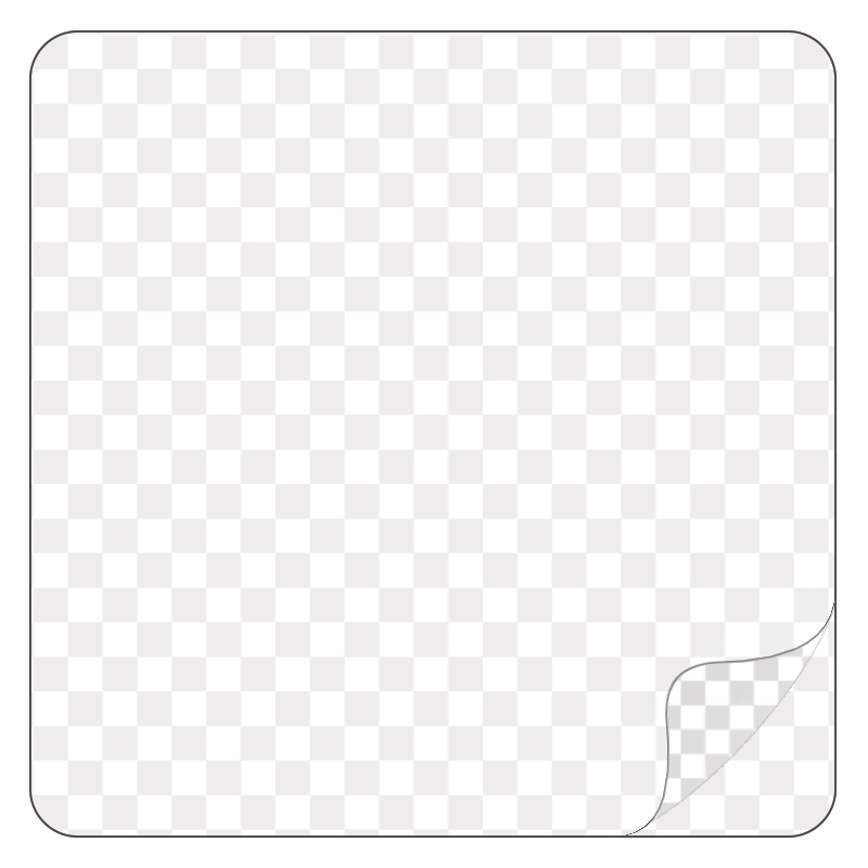 Square, Clear Durable Laminated Vinyl - Printed Labels & Stickers
