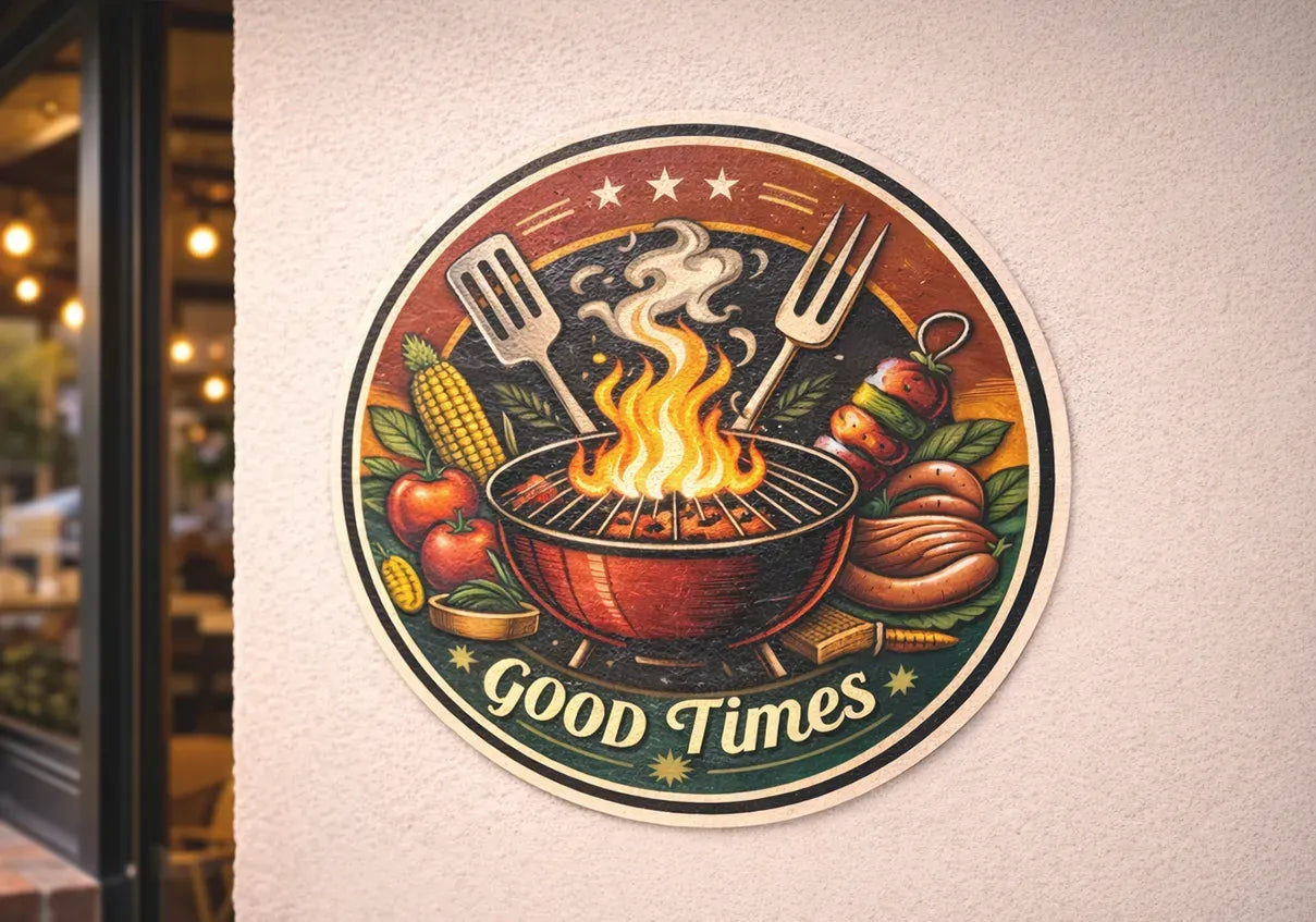 Outdoor signage detail